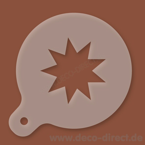 Cappuccino-Schablone Stern 2 Kunststoff