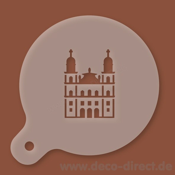 Cappuccino-Schablone Salzburger Dom Kunststoff