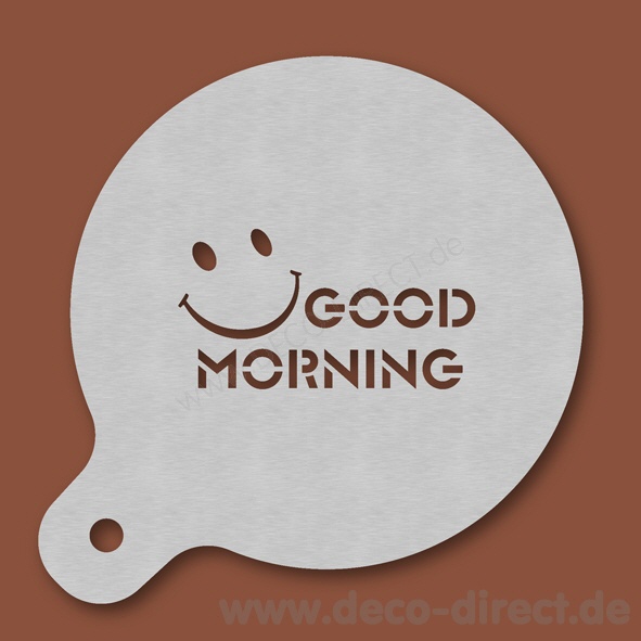 Cappuccino-Schablone Good Morning Lächeln