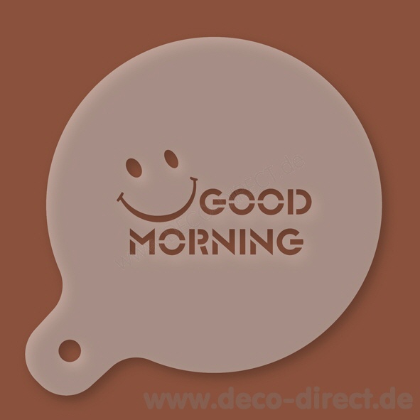 Cappuccino-Schablone Good Morning Lächeln