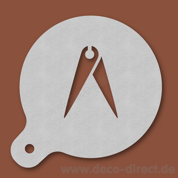 Cappuccino-Schablone Zirkel Edelstahl