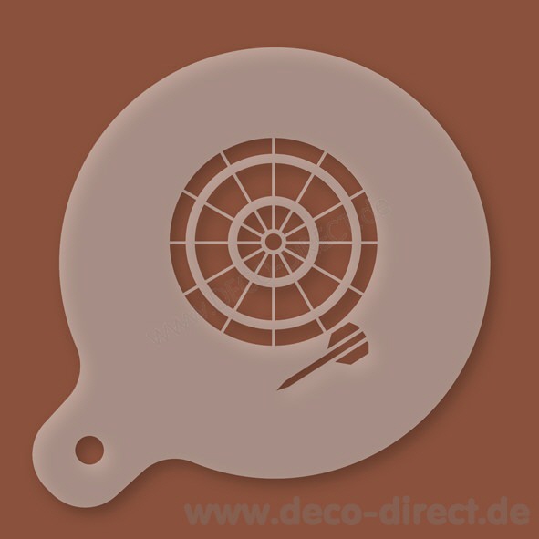 Cappuccino-Schablone Darts Kunststoff