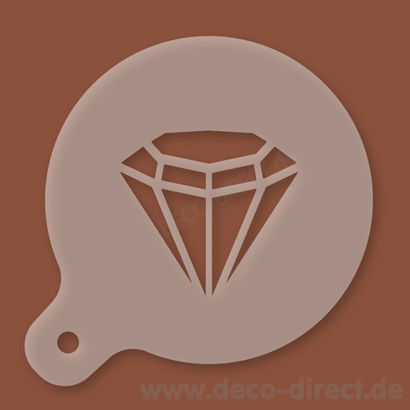 Cappuccino-Schablone Diamant Kunststoff