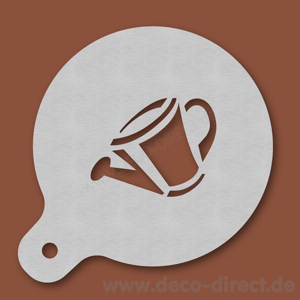 Cappuccino-Schablone Gießkanne