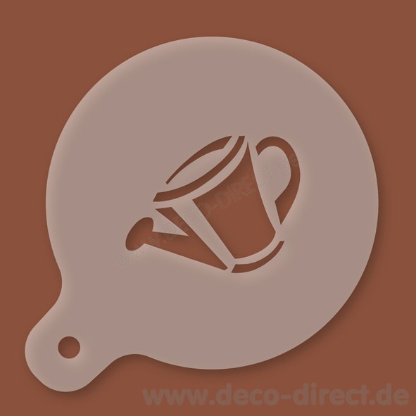 Cappuccino-Schablone Gießkanne Kunststoff