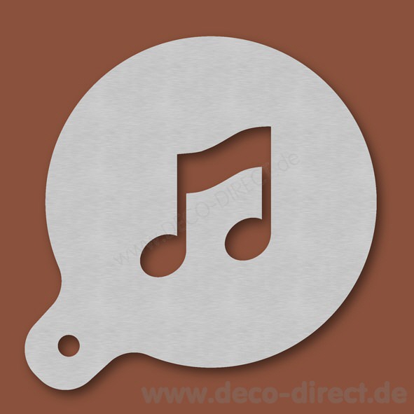 Cappuccino-Schablone Noten Edelstahl