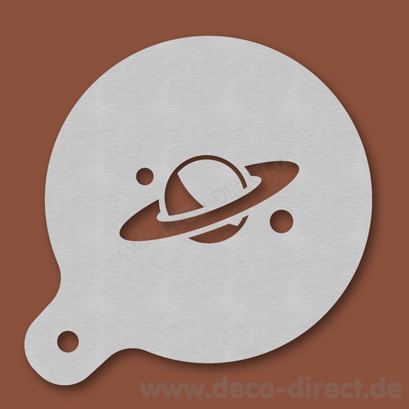 Cappuccino-Schablone Planet Edelstahl