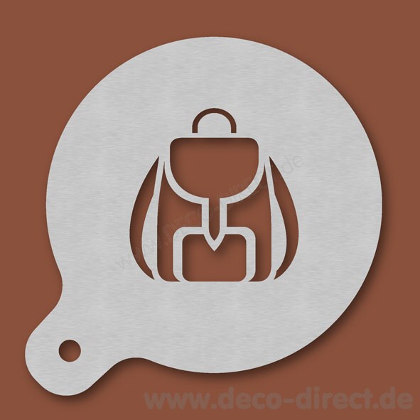 Cappuccino-Schablone Rucksack Edelstahl