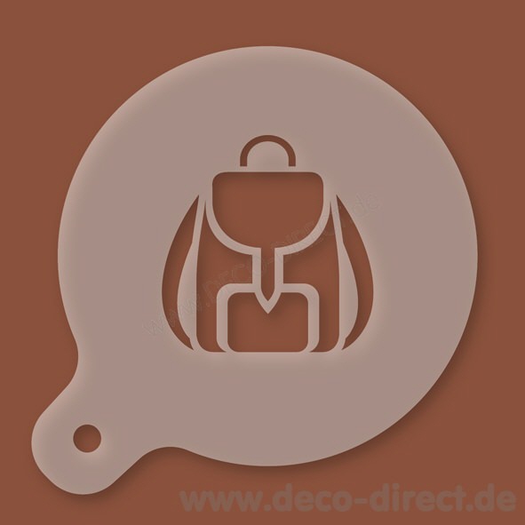 Cappuccino-Schablone Rucksack Kunststoff