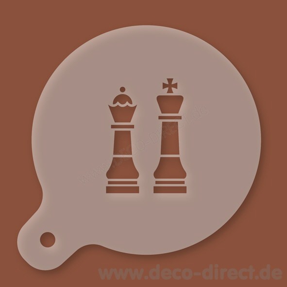 Cappuccino-Schablone Schach Kunststoff