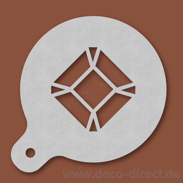 Cappuccino-Schablone Schmuckstein Edelstahl