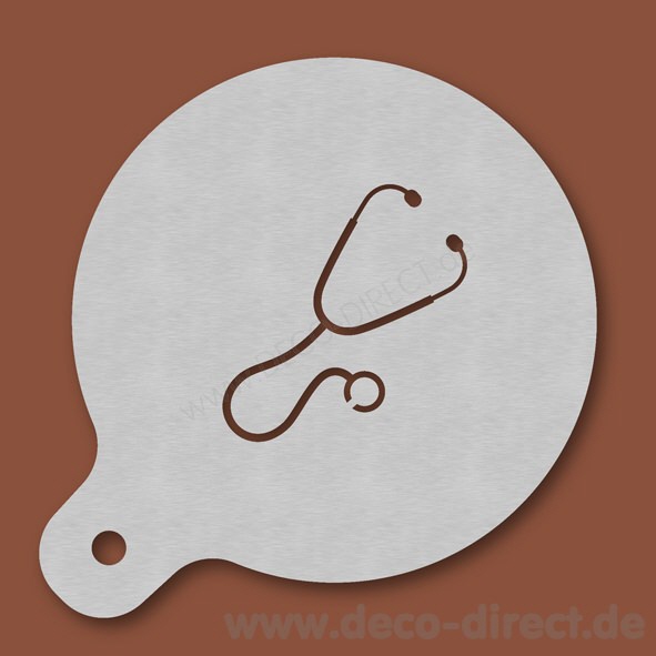 Cappuccino-Schablone Stethoskop Edelstahl
