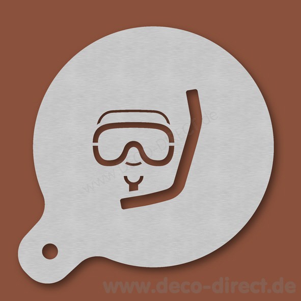Cappuccino-Schablone Taucher Edelstahl