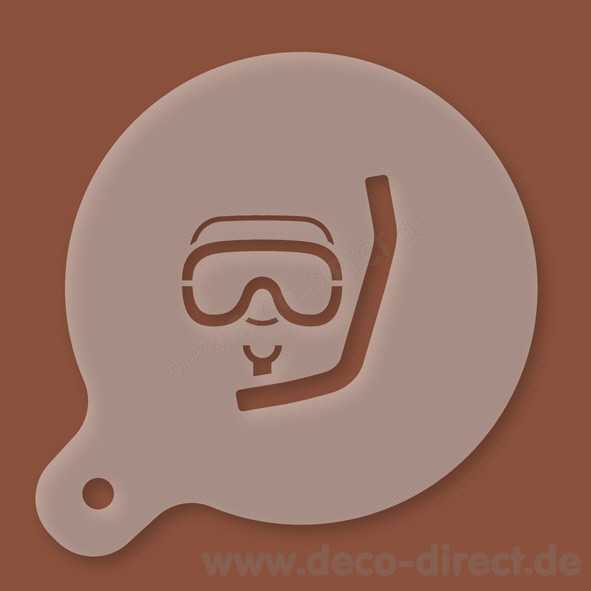 Cappuccino-Schablone Taucher Kunststoff