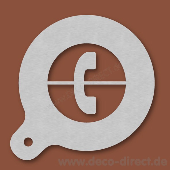 Cappuccino-Schablone Telefonhörer Edelstahl