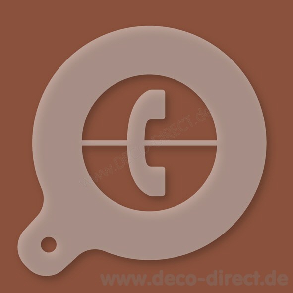 Cappuccino-Schablone Telefonhörer Kunststoff