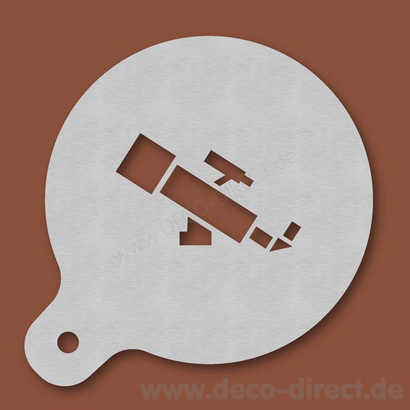 Cappuccino-Schablone Teleskop Edelstahl