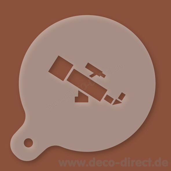 Cappuccino-Schablone Teleskop Kunststoff