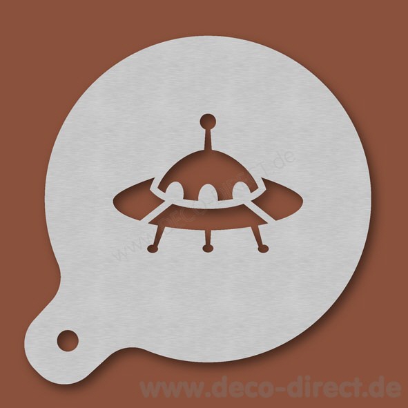 Cappuccino-Schablone Ufo Edelstahl