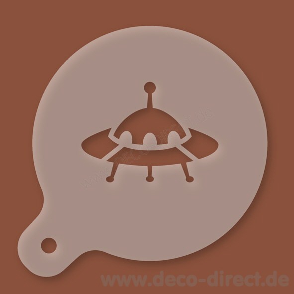 Cappuccino-Schablone Ufo Kunststoff
