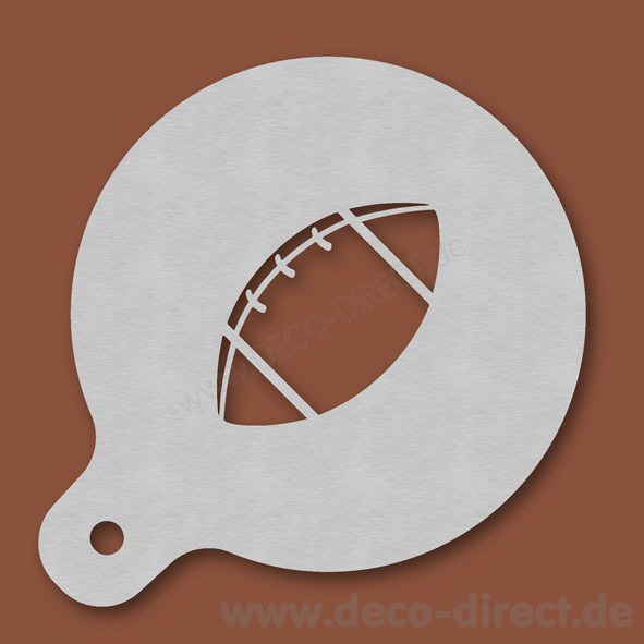Cappuccino-Schablone Rugby Edelstahl