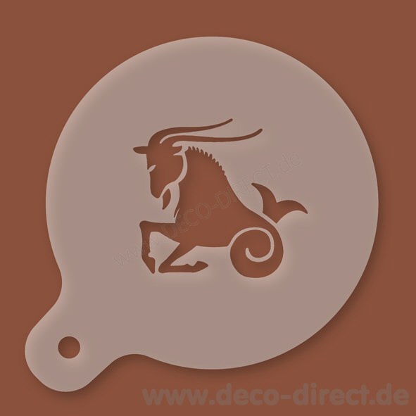 Cappuccino-Schablone Steinbock Kunststoff