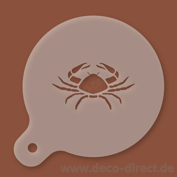 Cappuccino-Schablone Krebs Kunststoff