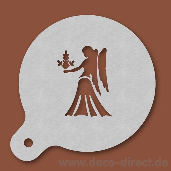 Cappuccino-Schablone Jungfrau Edelstahl