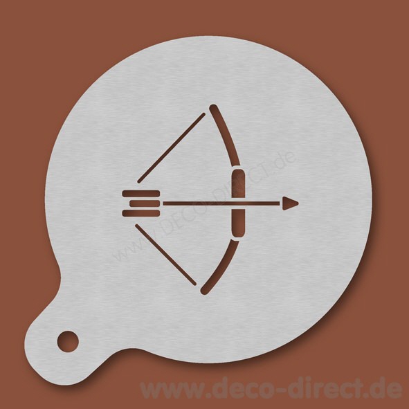 Cappuccino-Schablone Bogenschießen Edelstahl