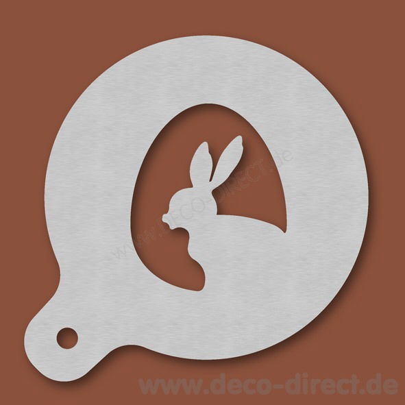 Cappuccino-Schablone Osterhase Edelstahl