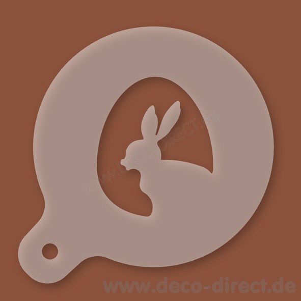 Cappuccino-Schablone Osterhase Kunststoff