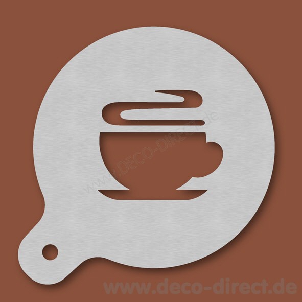 Cappuccino-Schablone Kaffeetasse Edelstahl