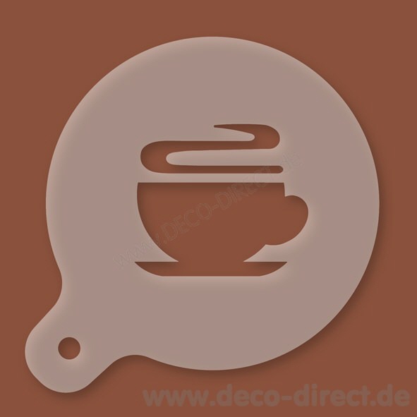 Cappuccino-Schablone Kaffeetasse Kunststoff