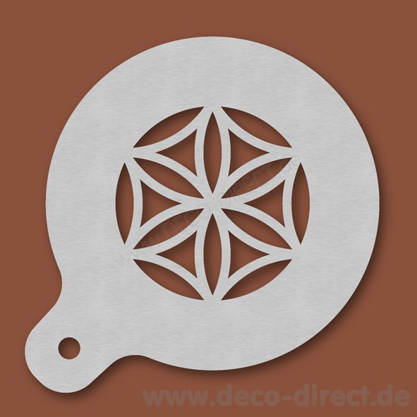 Cappuccino-Schablone Ornament 2 Edelstahl