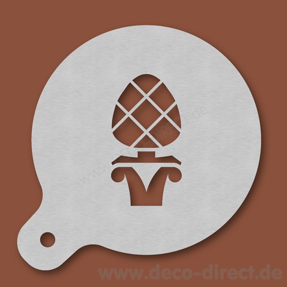 Cappuccino-Schablone Augsburg Zirbelnuss Edelstahl