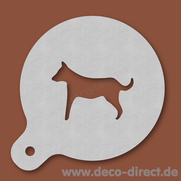 Cappuccino-Schablone Hund Edelstahl