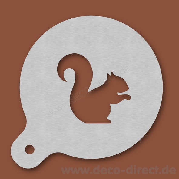 Cappuccino-Schablone Eichhörnchen Edelstahl