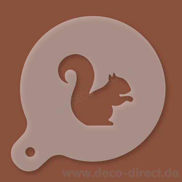 Cappuccino-Schablone Eichhörnchen Kunststoff