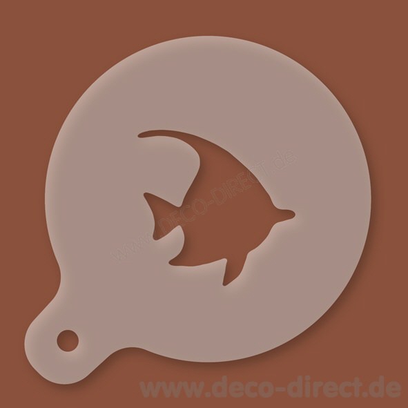 Cappuccino-Schablone Fisch Kunststoff