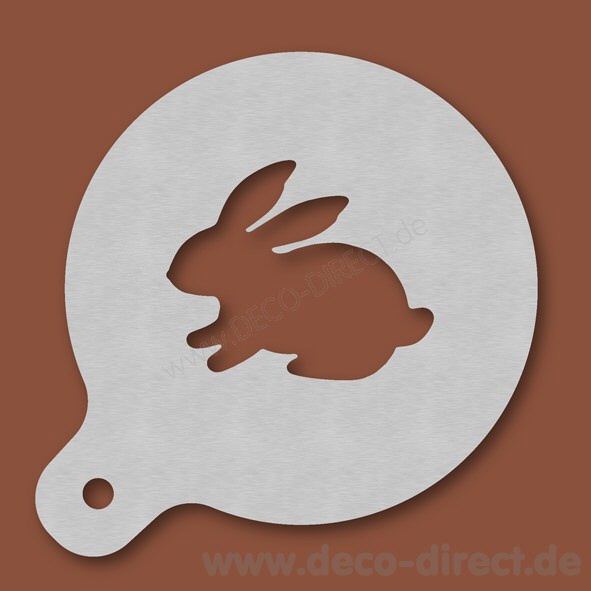Cappuccino-Schablone Hase Edelstahl