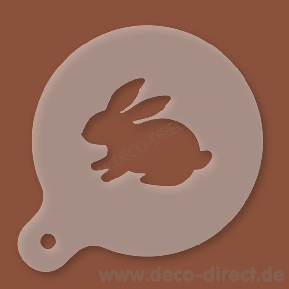 Cappuccino-Schablone Hase Kunststoff