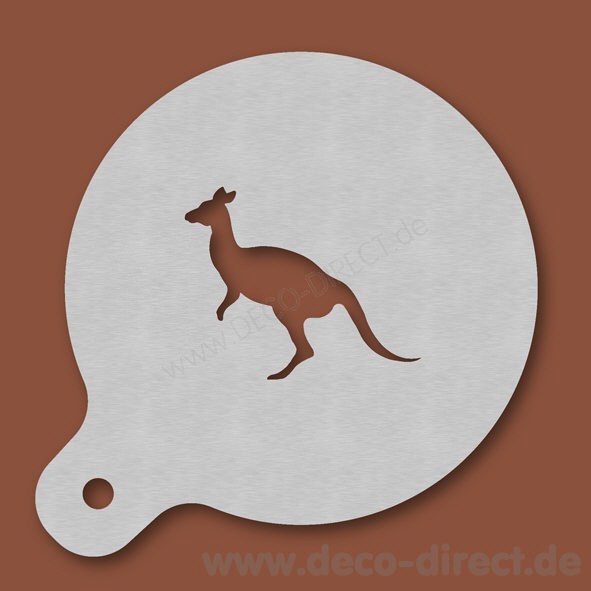 Cappuccino-Schablone Känguru Edelstahl