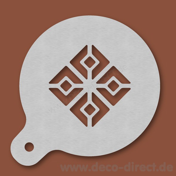 Cappuccino-Schablone Ornament 4 Edelstahl