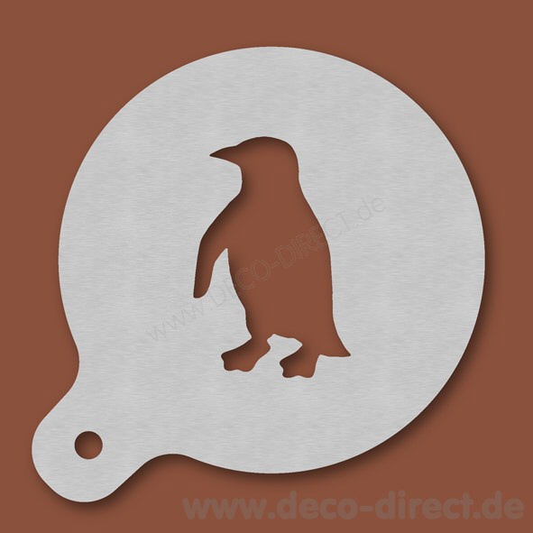 Cappuccino-Schablone Pinguin Edelstahl