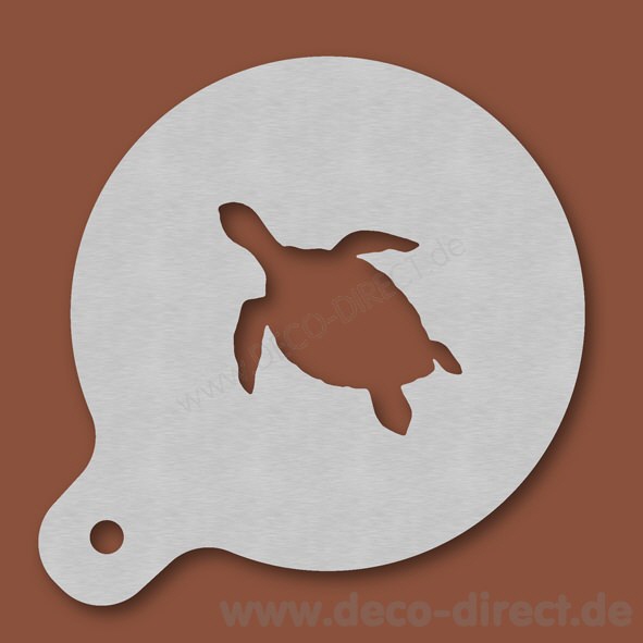 Cappuccino-Schablone Schildkröte Edelstahl
