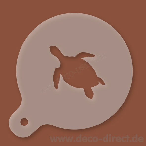 Cappuccino-Schablone Schildkröte Kunststoff