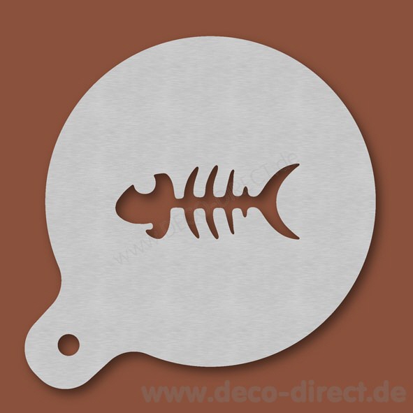 Cappuccino-Schablone Fischgräte Edelstahl