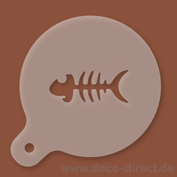 Cappuccino-Schablone Fischgräte Kunststoff