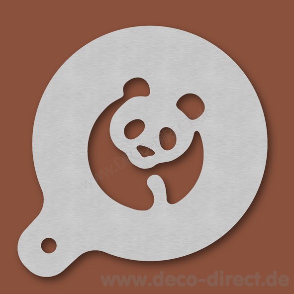 Cappuccino-Schablone Panda Edelstahl