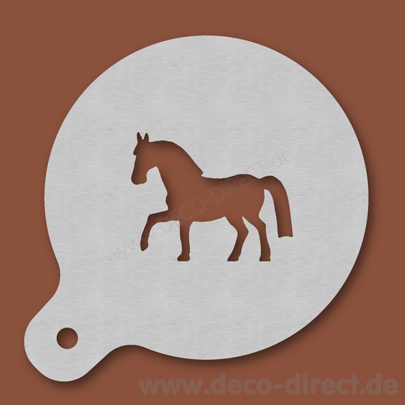 Cappuccino-Schablone Pferd Edelstahl